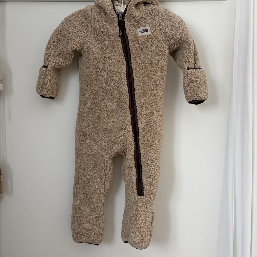 The North Face Kids Beige Fleece Footie